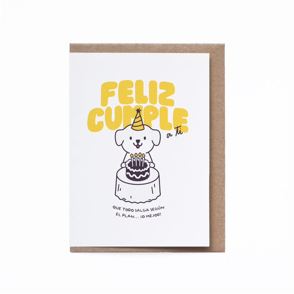 Tarjeta Feliz Cumple Perrito