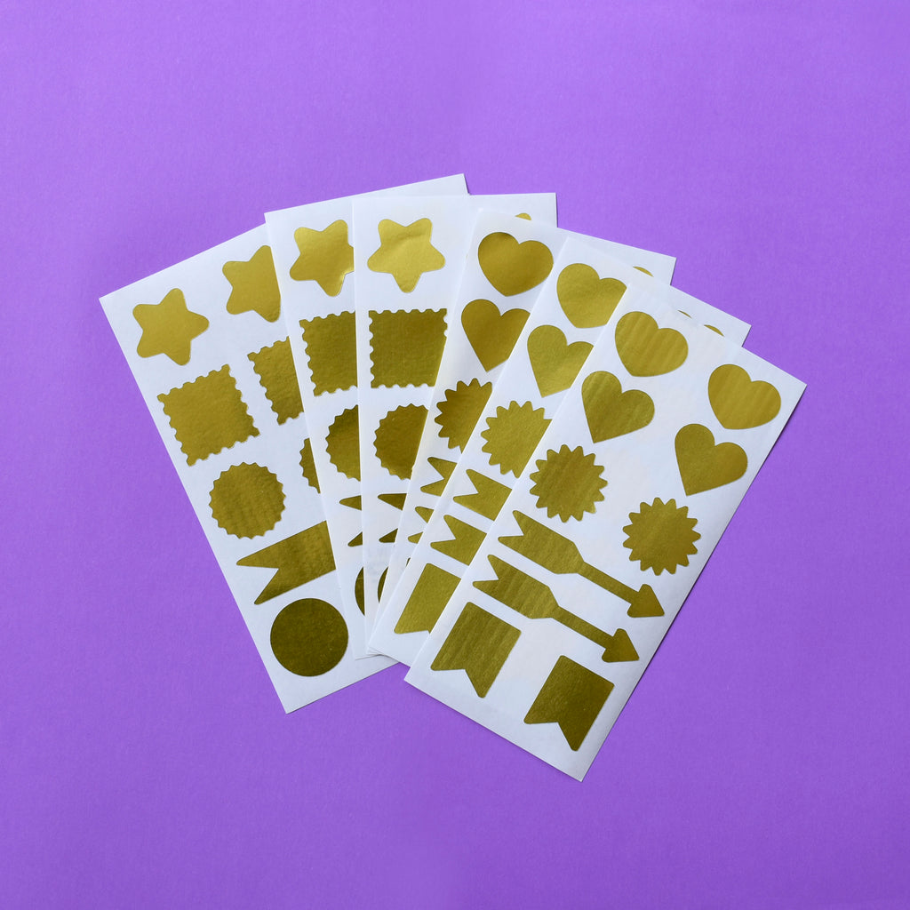 Stickers de Formas - Dorado